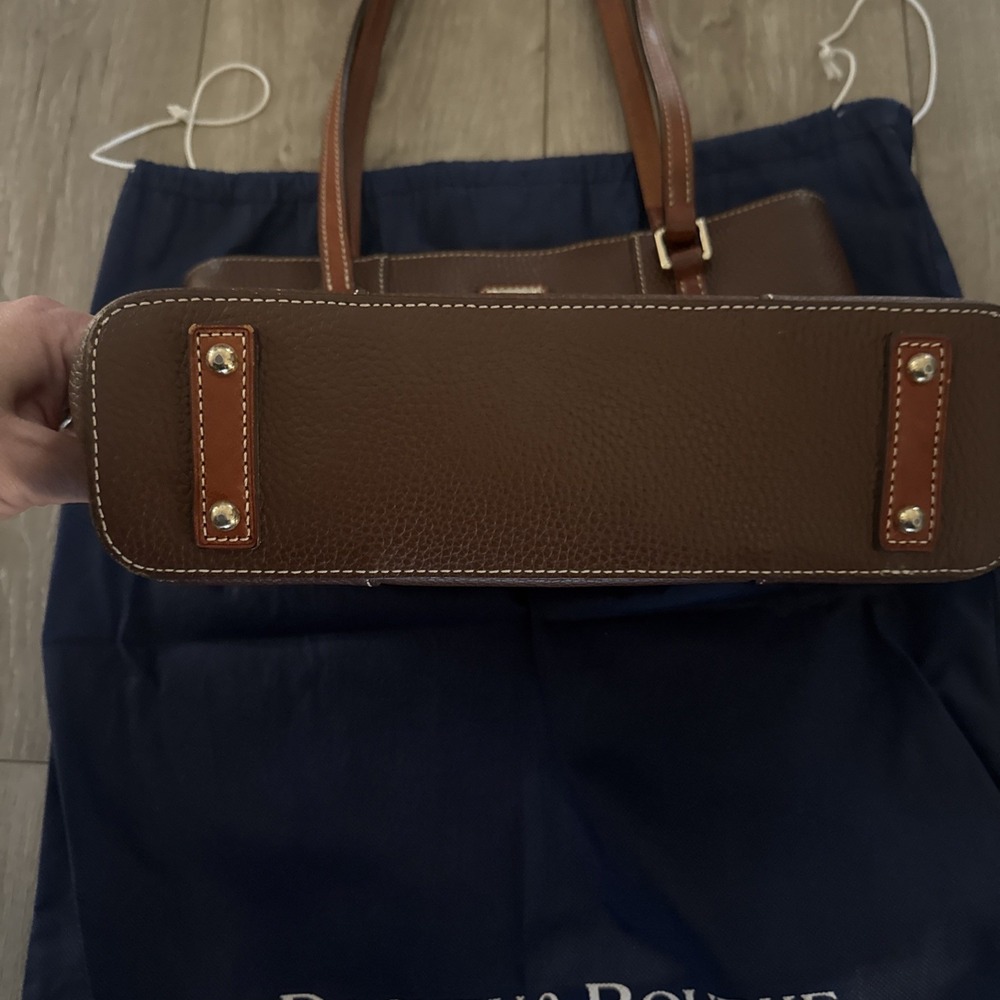 Dooney & Bourke Brown Leather Tote Crossbody Bag - Picture 5 of 8